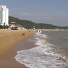 China, Zhuhai beach, water edge