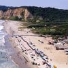 Ecuador, Canoa beach, aerial view