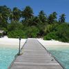 Embudu Village beach, view from pier