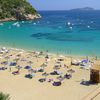 Ibiza, Cala de Sant Vicent beach, lifeguard tower