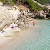 Menorca, Cala Mitjaneta beach, water edge