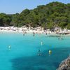 Menorca, Cala Turqueta beach, blue water