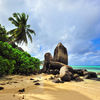 Seychelles, Mahe island, Anse Royale beach, rock