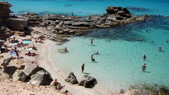 Spain, Formentera, Calo Des Mort beach