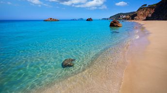 Spain, Ibiza, Agua Blanca beach