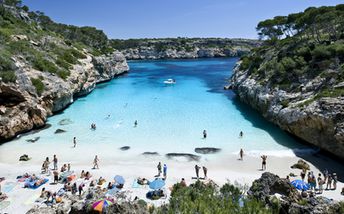 Spain, Mallorca, Calo Des Moro beach