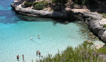 Spain, Menorca, Cala Mitjaneta beach