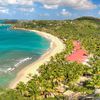 Antigua and Barbuda, Antigua, Galley Bay beach, aerial view