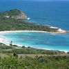 Antigua and Barbuda, Antigua, Half Moon Bay beach, aerial view