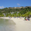 Antigua and Barbuda, Antigua, Mamora Bay beach, water edge