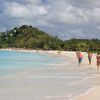 Antigua and Barbuda, Antigua, Valley Church beach, walking