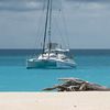 Antigua and Barbuda, Barbuda, 11 Mile beach, yacht