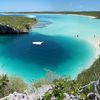 Bahamas, Long Island, Dean's Blue Hole beach, bay view