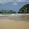 Brazil, Fernando de Noronha islands, Leao beach, wet sand