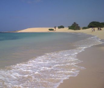 Cape Verde, Boa Vista island, Chaves beach, water edge
