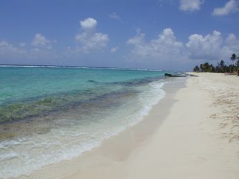 Colombia, San Andres island, San Luis beach, white sand