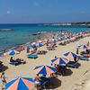 Cyprus, Coral Bay beach, parasols