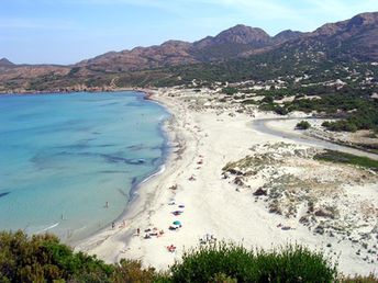 France, Corsica island, Ostriconi beach, view from the top