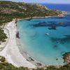 France, Corsica island, Roccapina beach, aerial view