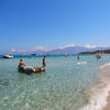 France, Corsica island, Saleccia beach, boat