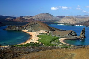 Galapagos islands, Bartolome island, view to Pinnacle rock