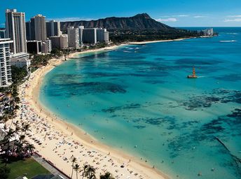 Hawaii, Oahu island, Waikiki beach