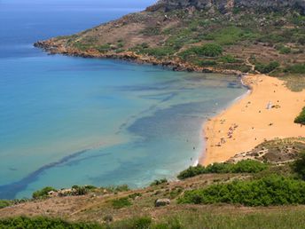 Malta, Gozo island, Ramla Bay beach