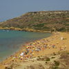 Malta, Gozo island, Ramla beach, aerial view