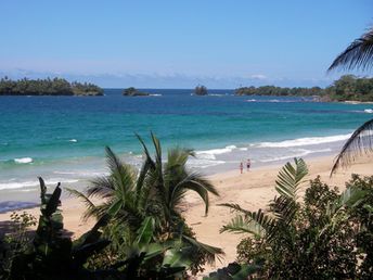 Panama, Bocas Del Toro, Bastimentos island, Red Frog beach, view from the top