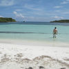 Puerto Rico, Vieques island, Media Luna beach, white sand