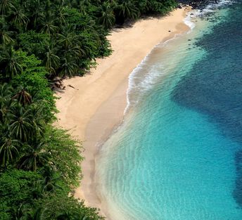 Sao Tome and Principe, Principe island, Banana beach, clear water