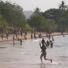 Sao Tome and Principe, Sao Tome island, Tamarindos beach, in the water