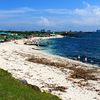 South Korea, Udo island, Seobin beach, walking