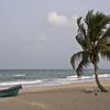 Sri Lanka, Nilaveli beach, boat and palm