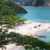 Costa Rica, Isla Tortuga, Playa de Isla Tortuga beach, view from top