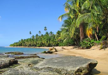 Costa Rica, Punta Uva beach, rocks