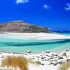 Greece, Crete island, Balos beach, view to Gramvousa island