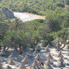 Греция, остров Крит, пляж Ваи, пальмы и зонты