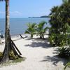 Guatemala, Livingston, Playa Blanca beach, boat