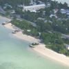 Kiribati, Tarawa, Betio beach, aerial view