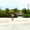 Maldives, Eriyadu beach, view from water