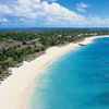 Mauritius island, Belle Mare beach, aerial view