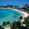 New Caledonia, Grande Terre, Anse Vata beach, view from top