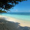 Seychelles, Praslin, Anse La Blague beach, shadow