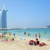 UAE, Dubai, view from beach to Burj Al Arab hotel