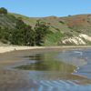 USA, California, Channel Islands, Santa Cruz island, wet sand