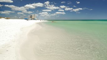 USA, Florida, Santa Rosa, Navarre Beach Park, clear water