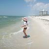 USA, Florida, Santa Rosa, Pensacola beach, wet sand