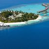 Fesdhoo isl, W Maldives beach, aerial view