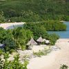 Fiji, Yasawa Islands, Yaqeta island, Navutu Stars Resort beach, aerial view